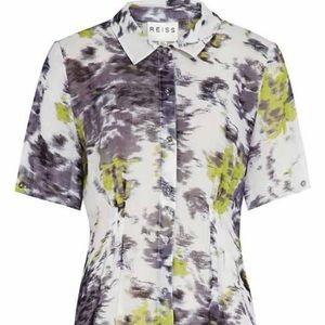 Claudine Print Pin Tucked Print Blouse Vintage Floral